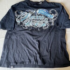 Mecca USA T-Shirt Mens Size 2XL Navy Blue Graphic Print Short Sleeve Crew Neck